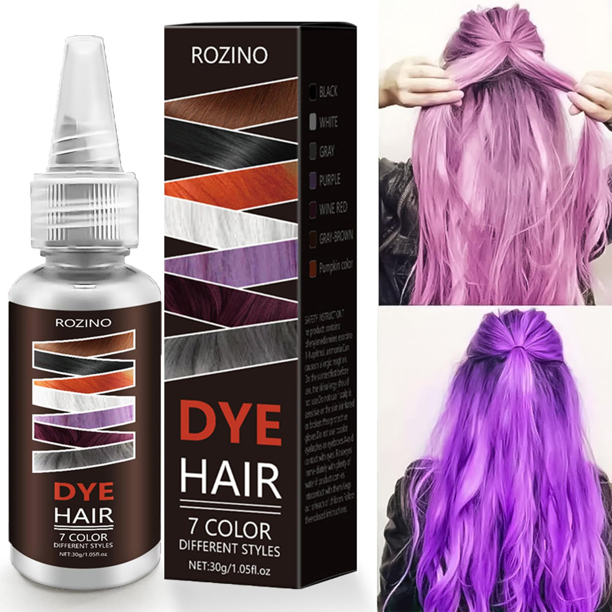 HERBENJOY Temporary Purple Hair Dye Gloss Treatment for Bright or Pastel Hair, Vibrant Colour (One Size)