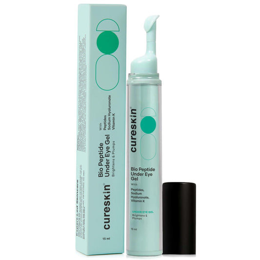 Cureskin Under Eye Gel for Dark Circles for Women and Men | Bio-Peptide Under Eye Gel to Reduce Dark Circles, Puffiness & Wrinkles | Under Eye Cream for Men and Women