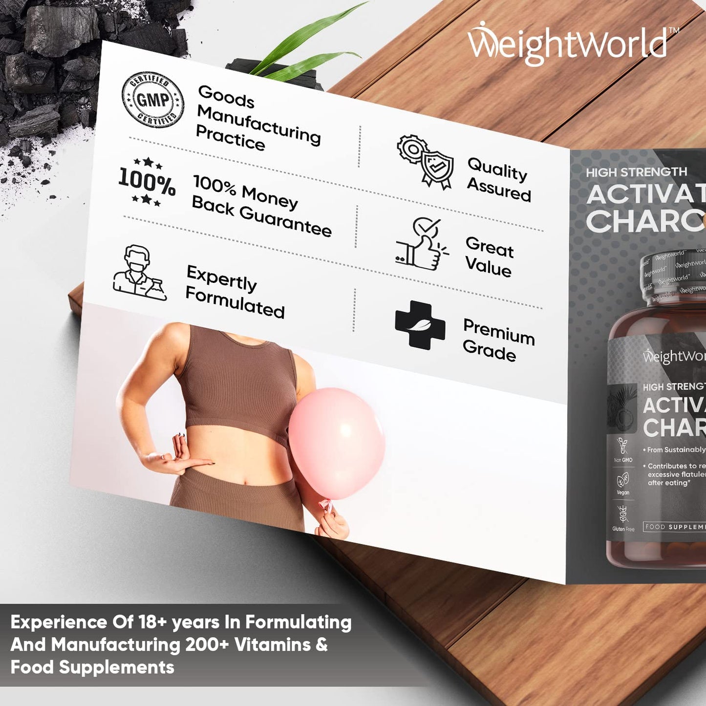 Activated Charcoal Capsules 2000mg - 180 Vegan Capsules (Not Activated Charcoal Tablets) - Coconut Charcoal Digestion Supplement from Sustainably Sourced Coconut Shell – Reduce Excessive Flatulence.