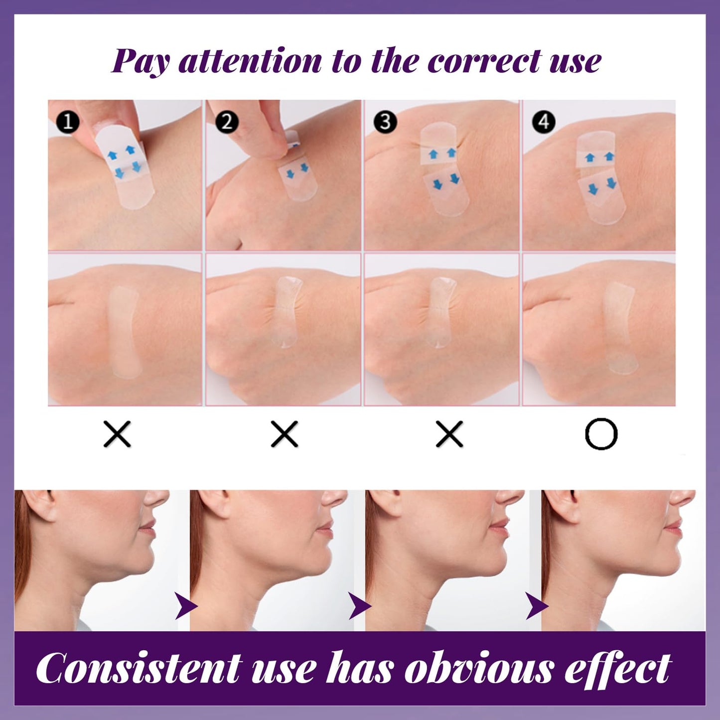 V Edge Patches Face Lift Tape Lifting Waterproof Elasticity Stickers (60 Pcs) - Invisible Anti Wrinkle Makeup Face Lift Tools for Wrinkle Hide & Double Chin Face Instant Makeup Uplift