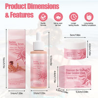 Katslyn Tanning Drops with Tanning Gel,Sunless,Enhances Natural Skin Tone and Glows Healthy Radiance. Suitable for Both Men and Women