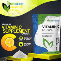 Vitamin C Powder 100g Ascorbic Acid UK Non GMO - Pharmaceutical Grade, Highly Concentrated No Chemicals in Our Supplements - Suitable for Vegans - Naturesupplies…