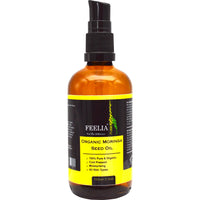 Feelia - Organic Moringa Oil - Cold Pressed, Moisturizing, Rich in Vitamins & Nutrients, High in Vitamin C, Great for Skincare, 100% Pure & Organic - 100ml