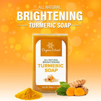 ORGANIC EXTRACT Tumeric Soap - 7.05fl oz / 200g - Skin Brightening Soap Bar - Deeply Moisturizes & Cleanses Skin, Reduces Acne & Dark Spots