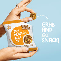 THE PROTEIN BALL CO Protein Balls Salted Caramel Flavour by The Protein Ball Co - 100% Natural Plant Based Vitamin Enriched Protein Snacks- 10 x 45g Bags- High Fibre, No Added Sugar, Gluten Free, No Artificial Sweeteners