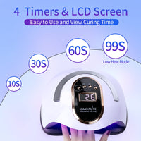 CANVALITE Canvalite UV Nail Lamp 168W Faster Gel Nail Lamp Professional Nail Dryer with Automatic Sensor /4 Timer Settings/LCD Display for Gel Nails Polish Starter Nail Art Tools for Home Salon