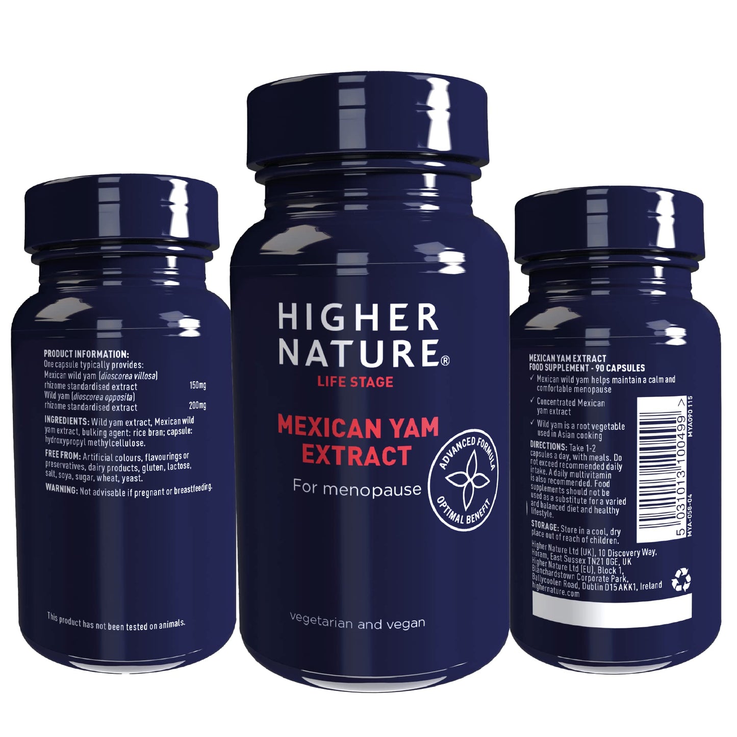 HIGHER NATURE Higher Nature - Mexican Yam Extract - for Menopause - Vegetarian & Vegan - 90 Capsules