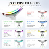 ANLAN Face Massager,7-in-1 Facial Lifting Device,Face Sculpting Device,7 Colors 3 Modes Facial Massager Electric Anti-Aging,45°C EMS Red Light Therapy Neck Lift Wrinkle Remover Skin Tighten Machine