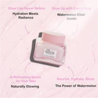Katsy Style Watermelon Elixir Radiance Face Cream -50ml Hydrating Moisturizer with Hyaluronic Acid and Niacinamide for Glowing Skin Lightweight Fast Absorbing Daily Face Cream