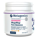 Metagenics - MegaMag Fem Balance Magnesium Glycinate Powder - with Vitamin B6, Calcium and Vitamin C - Female Health & Hormone Regulation - Citrus Orange, 30 Servings