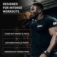 DY Nutrition - Blood & Guts Pre Workout Powder, 380g (Blueberry) - High Strength Preworkout with 350mg Caffeine, Citrulline Malate, Beta Alanine, Arginine AKG, L-Tyrosine, Vitamin B3 for Men & Women