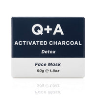 Q+A Activated Charcoal Mask (50g), Charcoal Clay Mask & Hydrating Facial Mask, Deep Pore Cleansing Face Mask Skincare Treatment, Anti Ageing Face Mask.