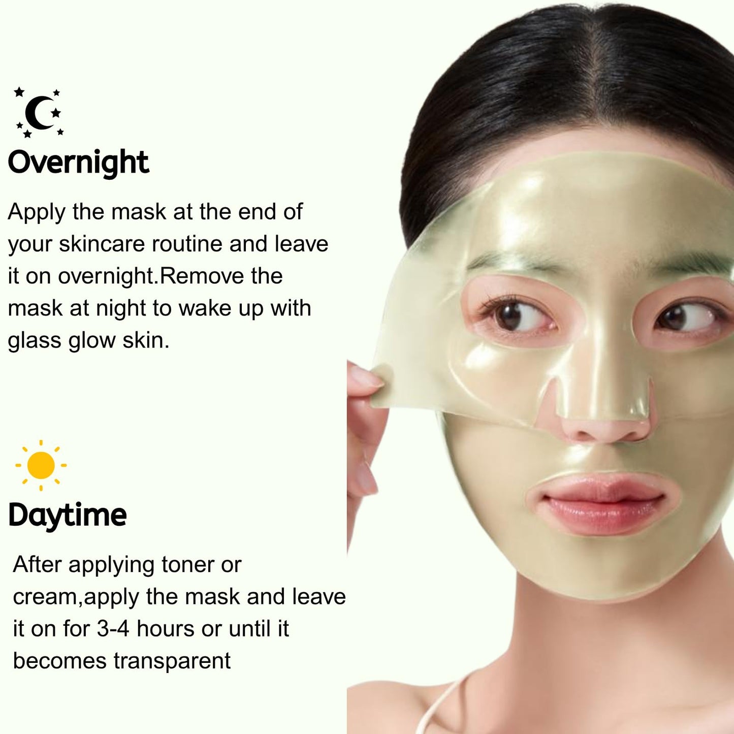 IZBEAUVO 3Pcs Heartleaf 70 Collagen Face Mask, Bio Overnight Sheet Mask for Glass Skin, Color Changing Collagen Gel Mask, Hydrogel Face Masks with Hyaluronic Acid, Deep Hydration, Tightening, Korean Skincare