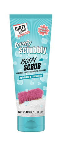 Dirty Works Lovely Scrubbly Body Scrub - Exfoliating Sugar & Fruit Acids for Smooth, Revived Skin - 250ml - Signature Collection - Gentle Polish & Brighten