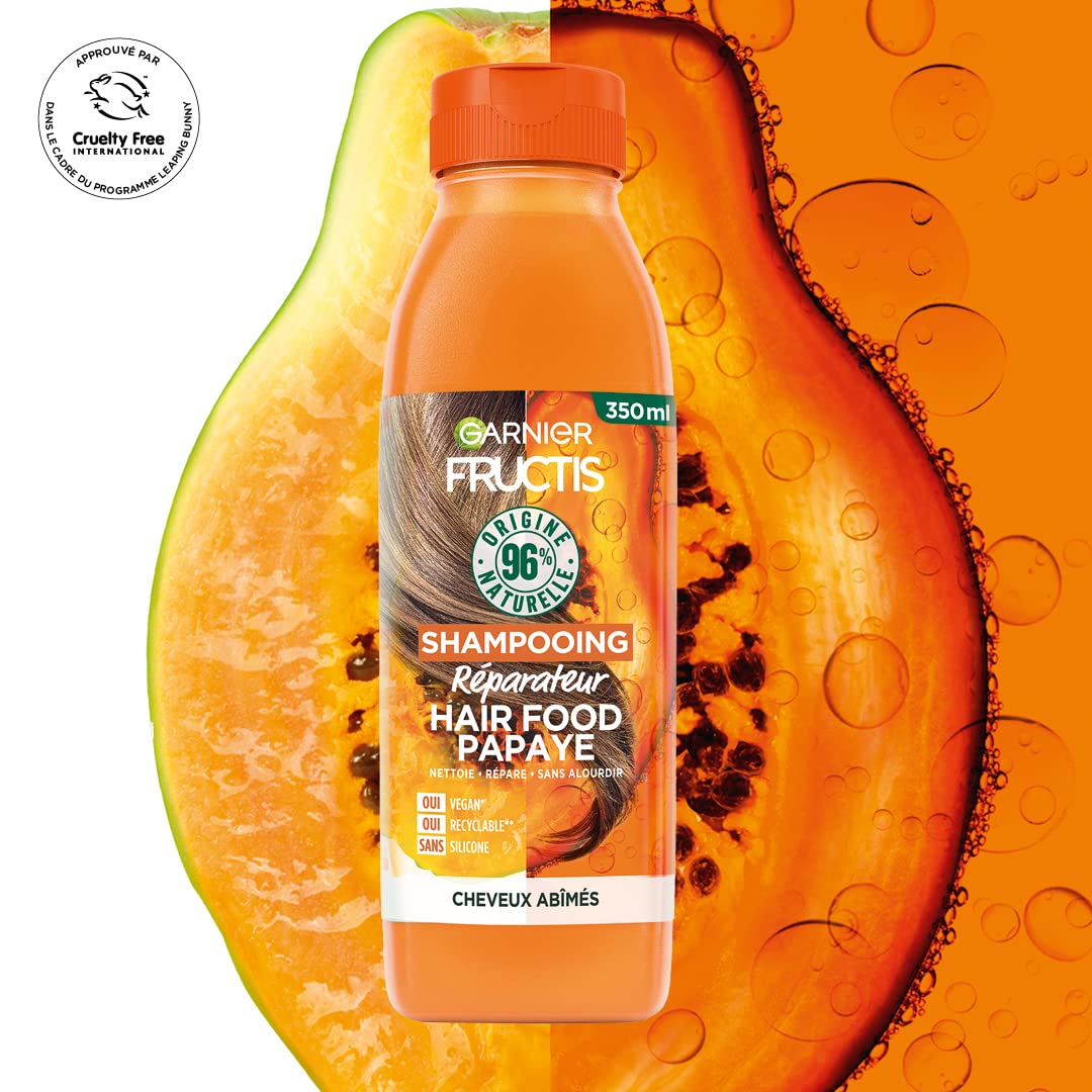 Garnier Fructis Hair Food C6341700 Vegan Papaya Repairing Shampoo 350 ml