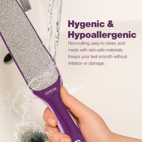 Probelle Double Sided Multidirectional Nickel Foot File Callus Remover - Immediately Reduces calluses and Corns to Powder for Instant Results, Safe Tool (Purple)