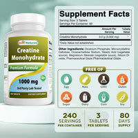 Best Naturals Creatine 1000 mg 240 Tablets