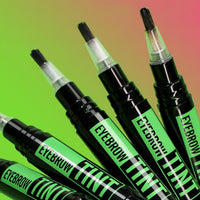 Generic Eyebrow Tint Kit For Long-Lasting Colour Enhancement In Professional Or Daily Makeup Routines - Includes Black Applicator Tubes, Clear Stencils & Spoolie Brush For Defining, Darkening Or Filling