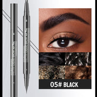 Eyebrow Pencil Black, Brow Pen with 2 Fork Tip and Precise Brush-Tip Creating Natural Hair-Like Brows, Waterproof Eyebrow Pen with Long-lasting Effect