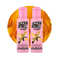 Crazy Color Vibrant Anarchy UV Semi-Permanent Duo Hair Dye. Highly Pigmented Orange UV Conditioning & Oil Nourishing Vegan Formula | No Bleach or Ammonia | 200ml