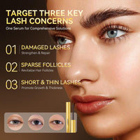 LANBENA Eyelash Growth Serum - Eye Lash Enhancing Serum Natural Nourishment for Fuller, Longer Lashes & Defined Brows | 3mL/0.10 fl oz - Cold-Pressed Formula, Vegan & Cruelty-Free