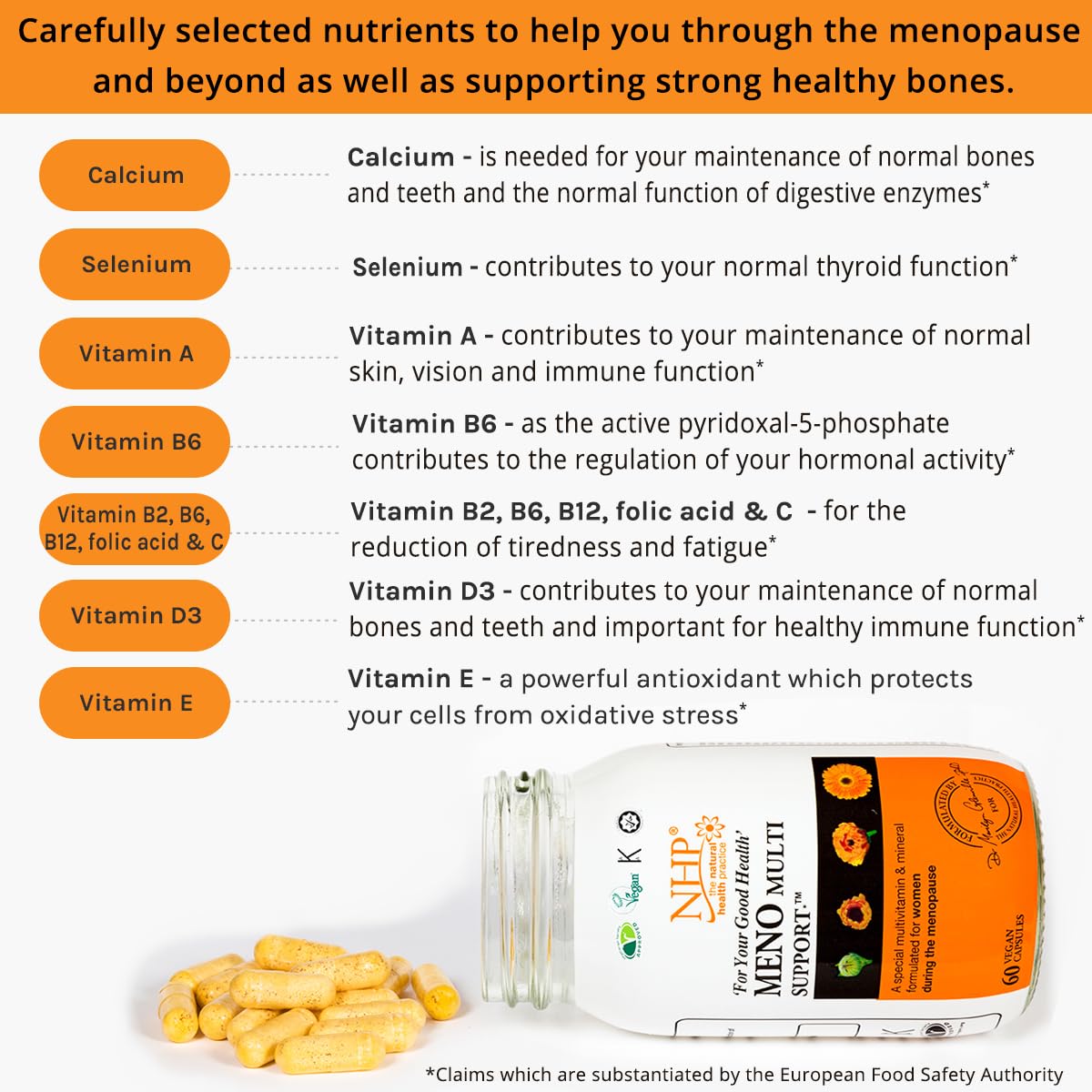 NHP The Natural Health Practice Natural Health Practice Multivitamin Menopause Support Supplement (60 Capsules)