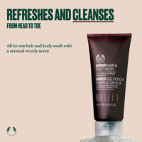 The Body Shop Arber Hair & Body Wash (1x 200ml), 2-in-1 Shampoo & Body Wash for Men, Sensual Woody Scent with Lime, Coriander & Sandalwood