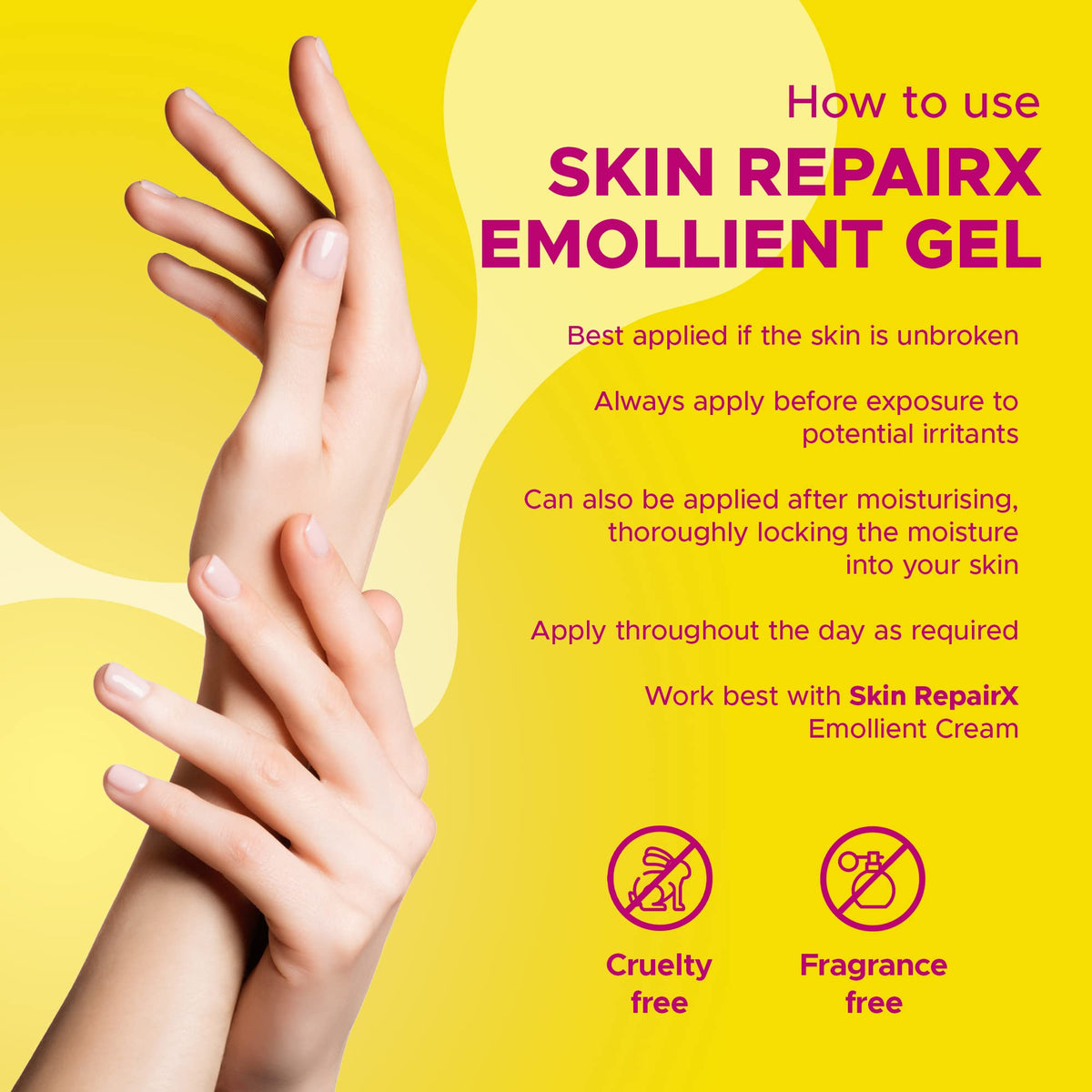 SkinrepairX SkinRepairX Emollient Gel 100ml for Dry Skin, Eczema, Psoriasis, Dermatitis, Rosacea, Acne, Vegan, Fragrance Free, Suitable from Birth