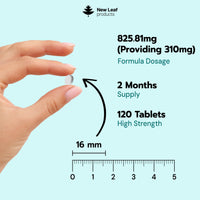 NEW LEAF PRODUCTS Calcium Magnesium Zinc and Vitamin D Supplement - 120 High Strength Tablets Supplement with Magnesium Vitamin D, Zinc Tablets Complex Made in The UK by New Leaf