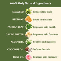 Masaroo Organic Face Cream & Face Moisturiser: Natural Moisturiser Face Women & Men - Face Cream Women for Day & Night - Anti Aging Cream with Vitamin C, E & Natural Collagen, 100ml