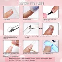 Makartt Solid Nail Glue Gel, Nail Tips Glue Gel, Nail Rhinestone Glue Gel, False Nail Glue, Strong Nail Glue for Acrylic Nails 15g (Clear)