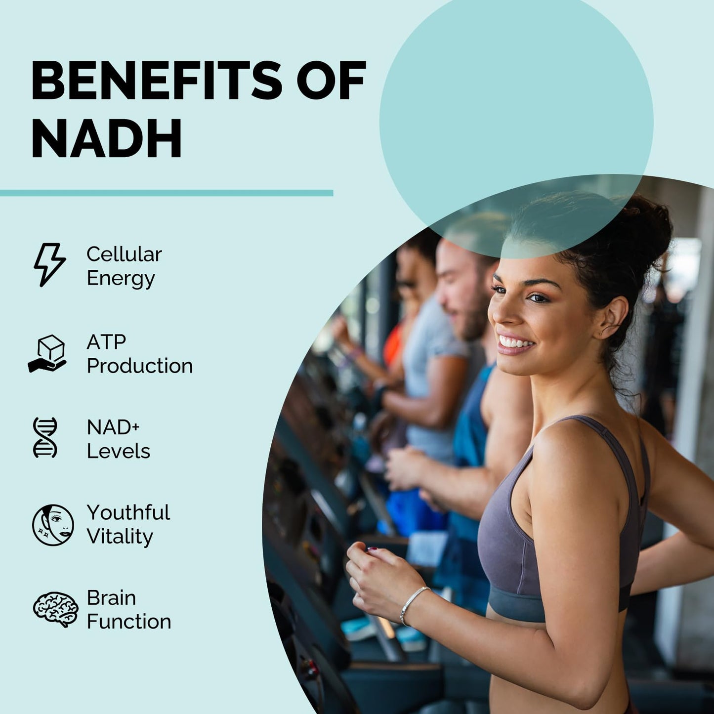 azaroe NADH 50mg Maximum Strength NADH - Energy Booster, NAD+ Supplement, Active Form of Vitamin B3, 2 Months Supply, 60 Count (Pack of 1)