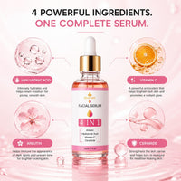 RSAFSBY Arbutin Face Serum with Hyaluronic Acid, Vitamin C & Ceramide – Brightening & Hydrating Anti-Aging Serum for Dark Spots, Hyperpigmentation, Acne Scars & Uneven Skin Tone – 30ml