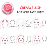 PHOERA Face Cheek Blush Cream Anglicolor Perfect Makeup Cream Blush Cheekcolor, Long-Wear, Matte, Bold, Lightweight, Blends Easily, Contours Cheeks (101#Freesia)