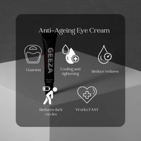 Geeza Men's Eye Cream Reduce Dark Circles and Puffiness, Advanced Formula Male Eye Bag Removal, Designed to Improve Elasticity, Nourish the Under Eyes 15ml