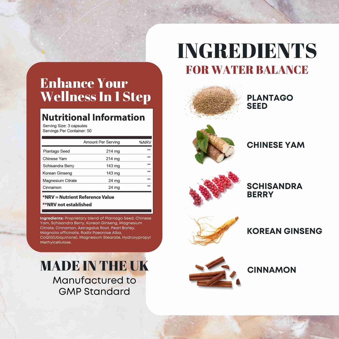 GinSen Bladder Water Support 150 Capsules | Helps Bladder Health, Frequent Urination, Natural Bladder Control | Herbal Extract&Vitamins UK Made