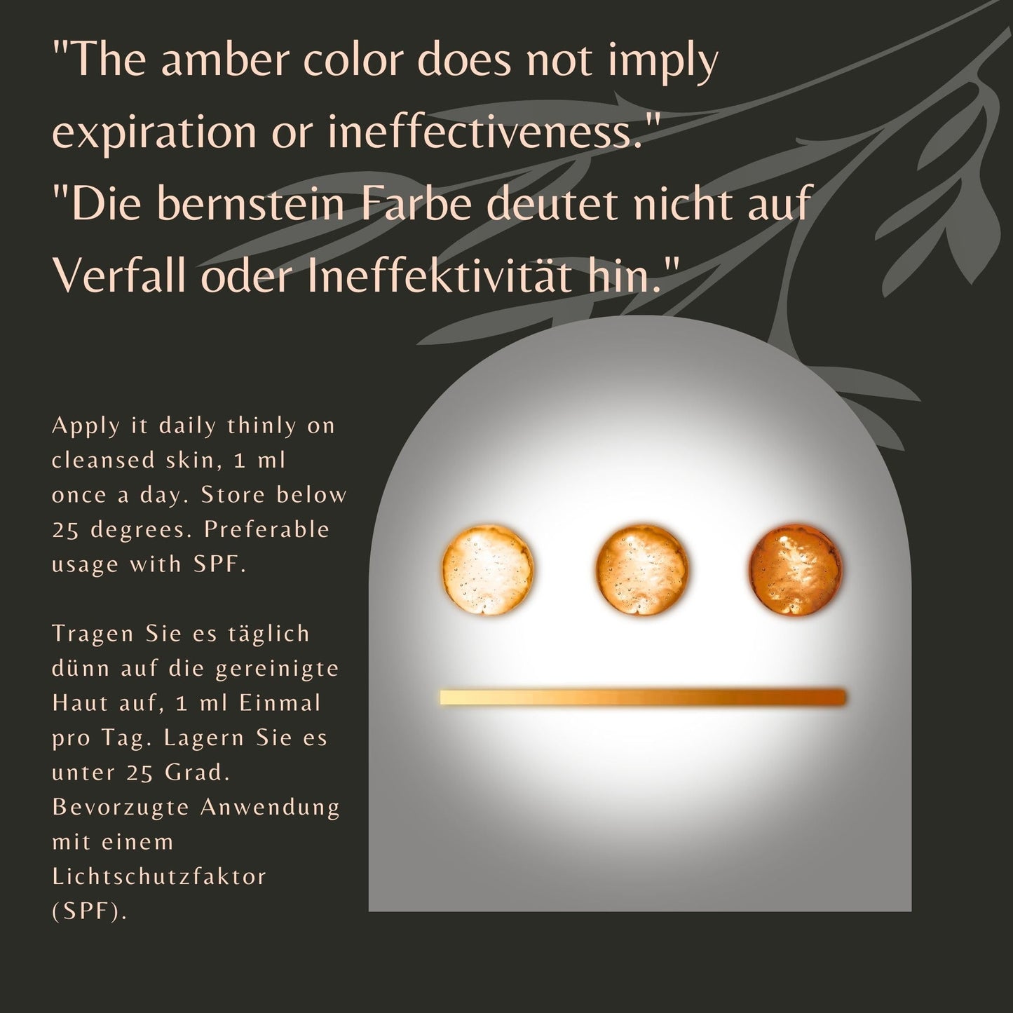 DERMASUN 20% Liposomal Vitamin C (Magnesium Ascorbyl Phosphate) + 1% Arbutin & 1.5% Hyaluronic Acid Moisturising Cream Eye & Face Serum - Anti-Ageing Fatigue Against Stains, Wrinkles & Dark Circles