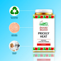 SNAKE BRAND Prickly Heat Cooling Body Powder 140g (Classic, Pack of 3)