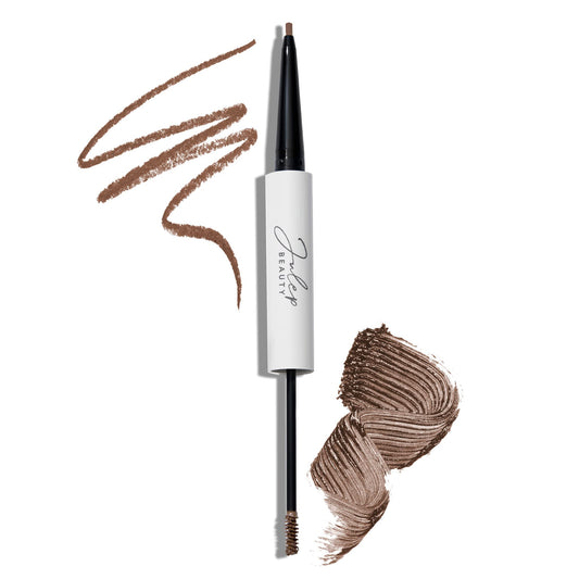 Julep Brow 101 Waterproof Eyebrow Pencil & Tinted Gel (Medium Brown) 2-in-1 Micro Brow Pencil & Long-Lasting Brow Gel with Microfibres to Sculpt, Fill, Shape, and Define