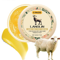 Shefave 3PCS Natural Lanolin Cream for Hands & Foot,Foot Moisturizer for Dry Cracked Feet/Skin,Lanolin Nipple Cream Lip Balm for Discomfort &Eczema,Skin Barrier Repair Skin Cream Multi-Purpose Soothing Lotion