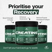 Kendal Mint Co. KMC Creatine Monohydrate Powder, 100% Pure UK Made, 300g, 60 Servings, 5g serving, Unflavoured, Easy Mix, Vegan Gluten Free -Supplement for performance, strength workouts & cognition by Kendal Mint Co
