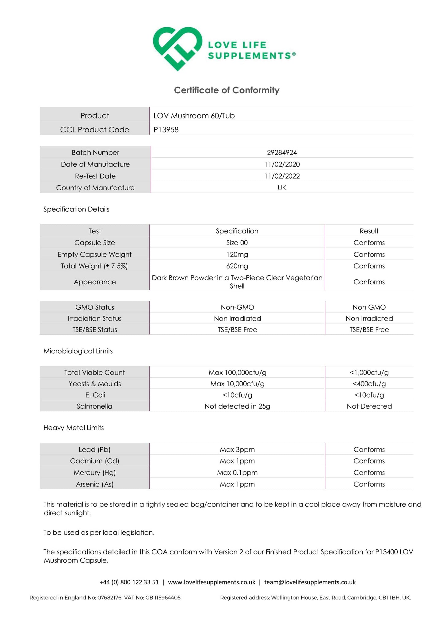 Mushroom Complex by LLS | Contains 1000mg Reishi, Chaga, Cordyceps, Lions Mane and Shiitake Mushrooms | 120 Capsules - 2 Month Supply | No Fillers | Vegan | Love Life Supplements