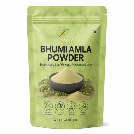 SVATV Herbal Bhumi Amla Powder (Phyllanthus Niruri) Chanca Piedra Herb | Antioxidant - 227g, 8oz, 0.5 Lbs
