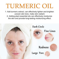 DMQ Turmeric Essential Oil,2PCS Turmeric Serum Dark Spot Removal Serum,Turmeric Skin Oil for Dry Skin,Turmeric Anti Aging Face Serum for Women,Turmeric Oil and Serum,Skin Moisturiser for Body&Face-100ml*2