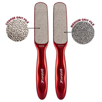 Probelle Double Sided Multidirectional Nickel Foot File Callus Remover - Immediately Reduces calluses and Corns to Powder for Instant Results, Safe Tool (Red)