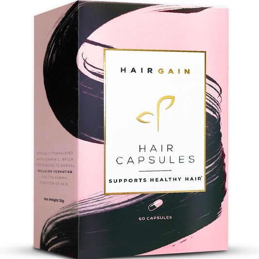 Grow by Hair Gain Biotin Hair Growth Supplement - Supports Hair Growth, Enhanced Hair Vitamins Complex, Grow Fuller Thicker Hair, Hair Skin & Nails Vitamins for Women, Vegan Capsules - 1 Month Supply