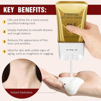 Orknglowy 2PCS AH-8 Firming Neck Cream & Electric Massage Eye Cream - Neck and Eye Cream Bundle Tightening & Revitalizing Set for Firm and Smooth of Fine Lines, Anti-Wrinkle, Moisturizing, Day & Night Use