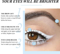 DEJIN White Eye Pencil 12 PCS White Pencil for Skin Marking, White Pencil Eyeliner, White Make up Pencil, White Skin Pencil - For Beginners or Professionals Eye Makeup, With Sharpener