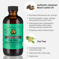 Sunny Isle Jamaican Black Castor Oil with Tea Tree Oil 118ml