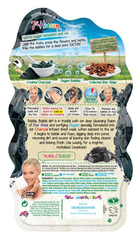 7th Heaven Charcoal Detox Bubble Sheet Mask with Purifying Charcoal, Collected Star Anise and Cleansing Oxygen Bubbles for a Brighter Complexion - Ideal for All Skin Types